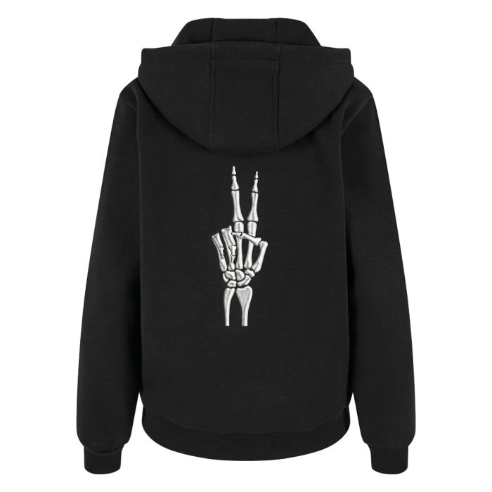 Damska bluza Peace Bones z haftem świecącym w ciemności